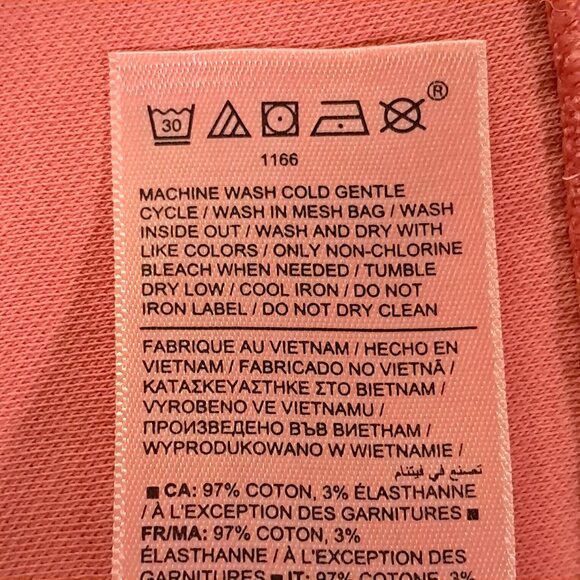 Athleta Hoodie Women L Large Peach Pullover Cotton Blend Stretch Long Sleeve - Picture 9 of 10